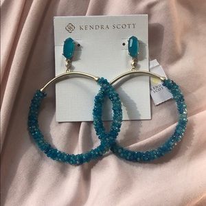 Beaded hoop earrings